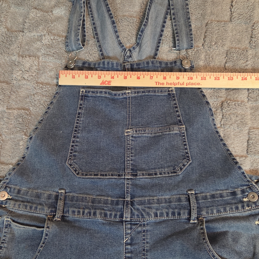 No Boundaries Shortalls Overalls Womens Juniors XXL (19) Distressed - Picture 5 of 14